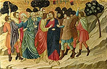 'The Betrayal of Christ' painting by Ugolino di Nerio