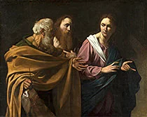 'Calling of Saints Peter and Andrew' painting by Caravaggio