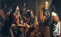 'The Denial of Saint Peter' painting by Theodoor Rombouts