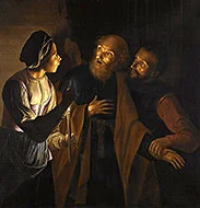 Denial of Saint Peter' painting by Adam de Coster