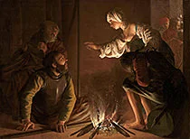 'The Denial of Saint Peter' painting by Hendrick ter Brugghen