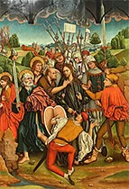 'The Betrayal of Christ' wood painting by Fernando Gallego