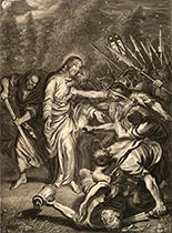 'Christ Taken Prisoner in the Garden' engraving by Grégoire Huret