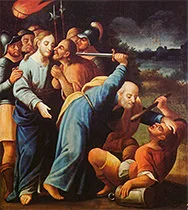 'The Kiss of Judas' oil-on-canvas painting by José Joaquim da Rocha