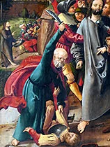 'Petras Cutting Off Malchus' Ear' altarpiece painting by Michael Wolgemut