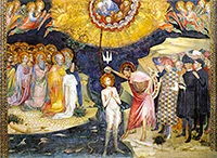 Thumbnail of 'John the Baptist Baptizes Jesus' by Lorenzo Salimbeni, c. 1416. Warren Camp's 'Peter Masterpieces' photo album.