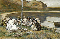 Thumbnail of 'Meal of Our Lord and the Apostles' by James Tissot, 1886–1894. Warren Camp's 'Peter Masterpieces' photo album.