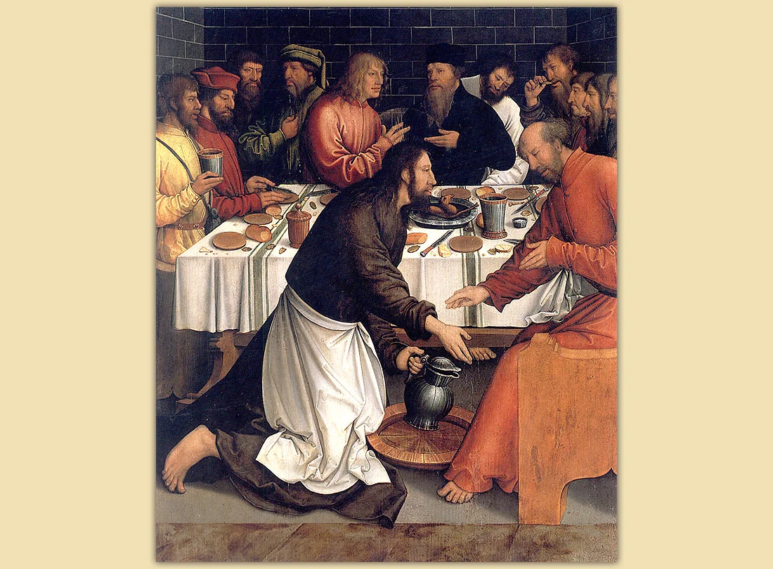 Photo of Strigel's 'Christ Washing the Disciples’s Feet,' 1520s.