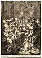 'Christ Washing the Feet of His Disciples,' engraving by Grégoire Huret