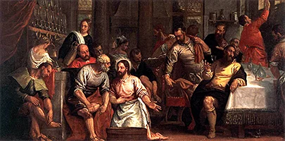'Christ Washing the Feet of the Disciples,' painting by Paolo Veronese