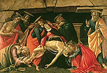 'Lamentation over the Dead Christ' painting by Sandro Botticelli