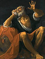 'The Penitent St Peter' painting by Ludovico Carracci
