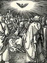 'Pentecost' woodcut on laid paper by Albrecht Dürer