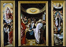 'The Descent of the Holy Spirit' painting by Lucas van Leyden