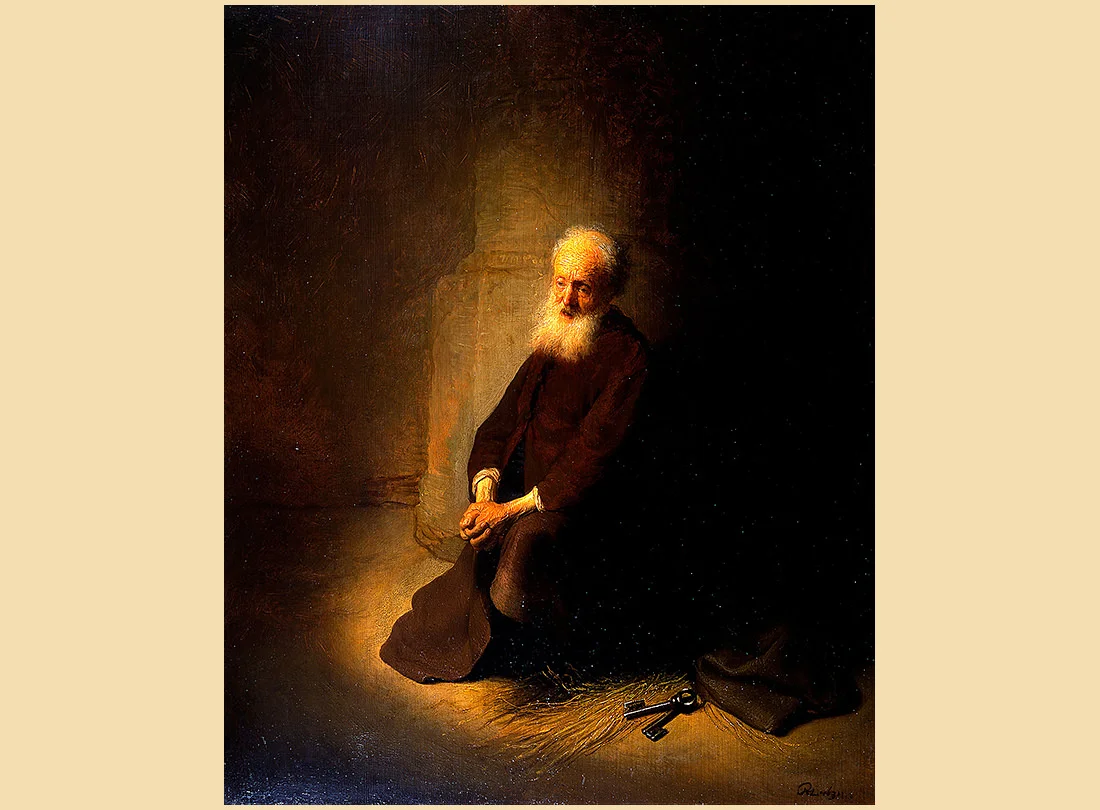 Photo of Rembrandt's 'Saint Peter in Prison,' 1631.