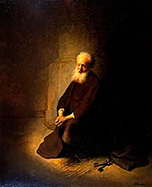 'Peter in Prison' painting by Rembrandt