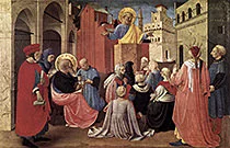 'St Peter Preaching in St Mark's Presence' painting by Fra Angelico