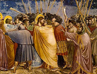 'The Arrest of Christ' ('The Kiss of Judas') painting by Giotto di Bondone