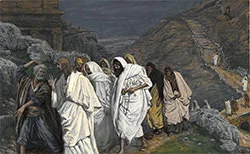 'The Protestations of' Saint Peter' painting by James Tissot
