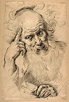 'Saint Peter' drawing by Bernardo Strozzi