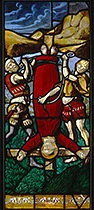 Stained glass presenting 'Christ and Peter after the Resurrection'