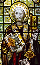 Stained glass presents 'Saint Peter, Apostle'