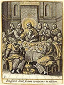'The Last Supper' engraving by Adriaen Collaert