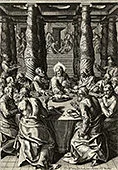 'The Last Supper' engraving by Cornelis Cort