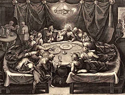 'The Last Supper' engraving by Hieronymous Wierix