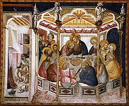 'The Last Supper' fresco painting by Pietro Lorenzetti