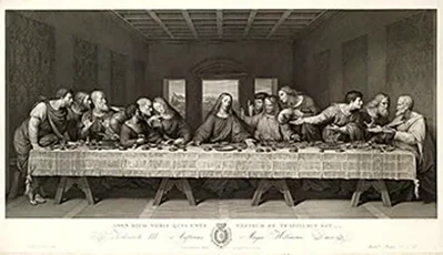 'The Last Supper' engraving by Raphael Morghen