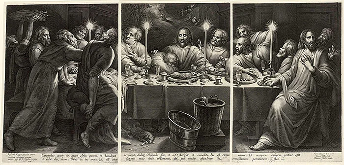 'The Last Supper' engraving by Johannes Muller