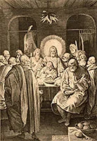 'The Last Supper,' engraving by Nicolaes de Bruyn
