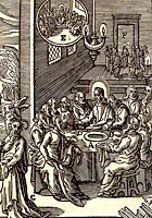 'The Last Supper' woodcut by Christoffel van Sichem II
