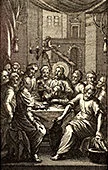 'The Last Supper' etching by Wenceslaus Hollar