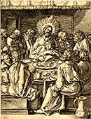 'Last Supper, from the Small Passion (copy)' engraving after Albrecht Dürer