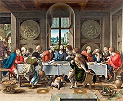 'The Last Supper' painting by Pieter Coecke van Aelst