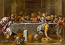 'The Last Supper' painting by Agostino Carracci