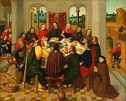 'The Last Supper' painting by Master of the Amsterdam Death of the Virgin