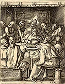 'Last Supper, woodcut print by Marcantonio Raimondi