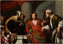 'The Tribute Money' painting by Bernardo Strozzi