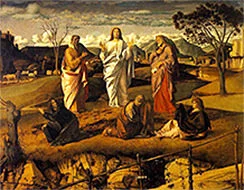 'The Transfiguration of Christ' painting by Giovanni Bellini