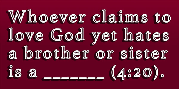 Hint #12 for quiz of 'Three Epistles of Apostle John' Bible study