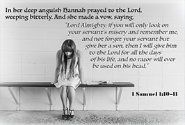 Warren Camp's Scripture picture of 1 Samuel 1:10–11 NIV