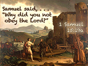 Warren Camp's Scripture picture of 1 Samuel 15:19a NIV