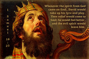 Warren Camp's Scripture picture of 1 Samuel 16:23 NIV