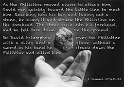 Warren Camp's Scripture picture of 1 Samuel 17:48–50 NIV