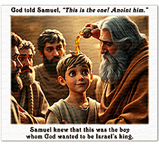 Samuel anointing David