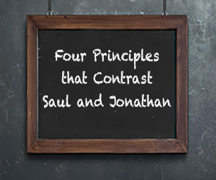 Warren Camp's chalkboard picture contrasting Saul and Jonathan
