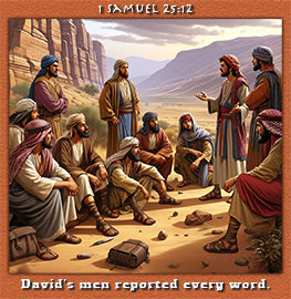 Warren Camp's Scripture picture of 1 Samuel 25:12